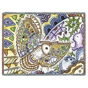 New Barn Owl Northwest Heavy Cotton Afghan Throw Blanket Hoot Owls Wings Bird XL